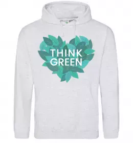 Мужская толстовка (худи) Green tree heart Черный фото