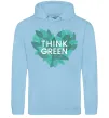 Чоловіча толстовка (худі) Think green heart Блакитний Чоловіча толстовка (худі) Think green heart Блакитний фото