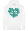 Жіноча толстовка (худі) Think green heart Білий Жіноча толстовка (худі) Think green heart Білий фото