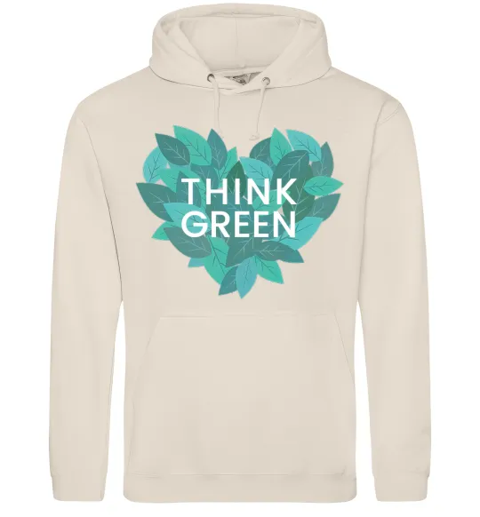 Женская толстовка (худи) Think green heart Таш фото