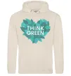 Женская толстовка (худи) Think green heart Таш фото