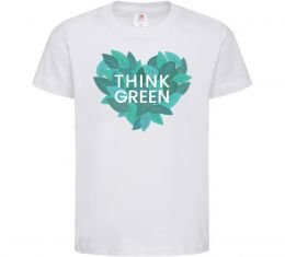 Детская футболка Think green heart Детская футболка Think green heart