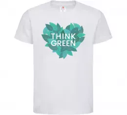 Детская футболка Green tree heart Белый фото