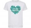 Детская футболка Think green heart Белый фото
