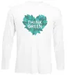 Лонгслив Think green heart Белый фото