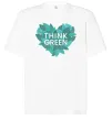 Футболка Оверсайз Think green heart Белый фото