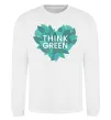 Світшот Think green heart Білий фото