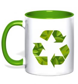 Чашка з кольоровою ручкою Eco sighn