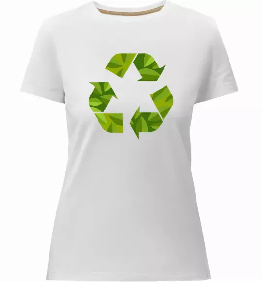 Женская премиум футболка Eco sighn Белый фото