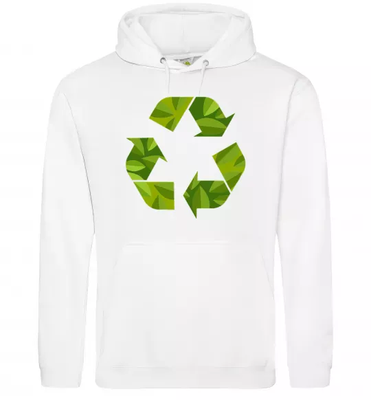 Мужская толстовка (худи) Eco sighn Белый фото