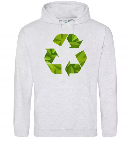 Мужская толстовка (худи) Eco sighn Серый меланж фото