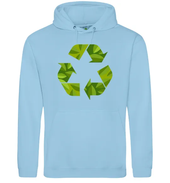 Мужская толстовка (худи) Eco sighn Голубой фото