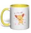 Чашка с цветной ручкой I'm ten dog Солнечно желтый фото