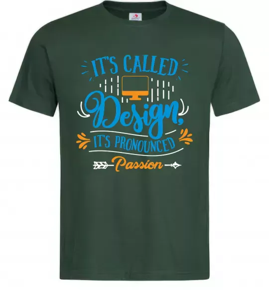 Чоловіча футболка It's called design Темно-зелений фото