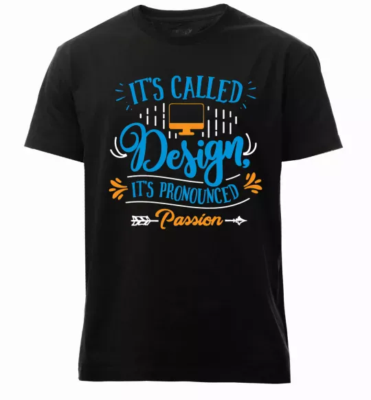 Мужская премиум футболка It's called design Черный фото