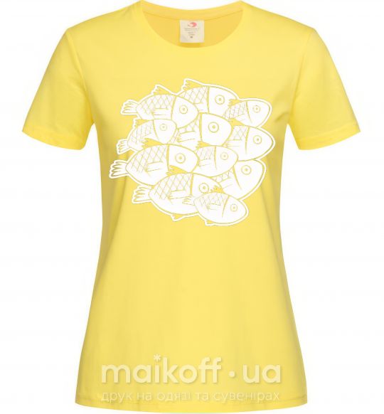 Женская футболка Fishes Лимонный фото