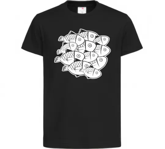 Детская футболка Fishes Черный фото