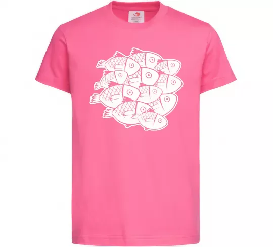 Детская футболка Fishes Ярко-розовый фото