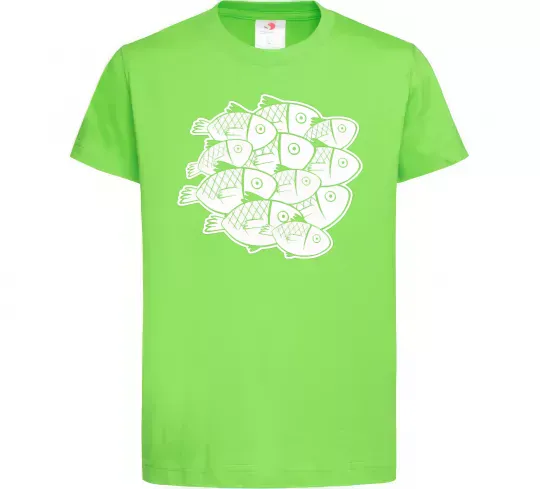Детская футболка Fishes Лаймовый фото