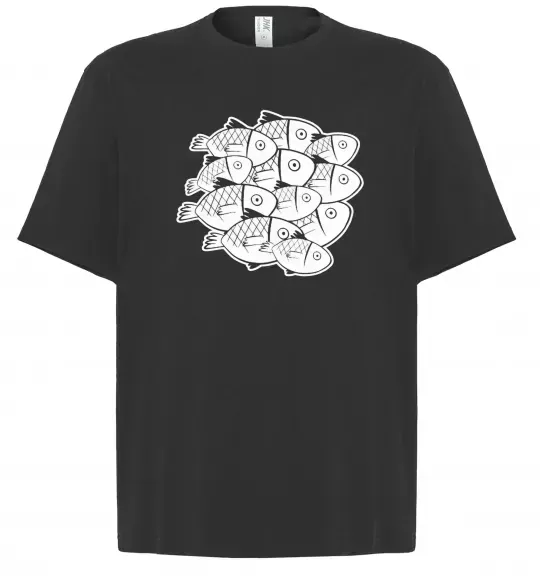 Футболка Оверсайз Fishes Черный фото