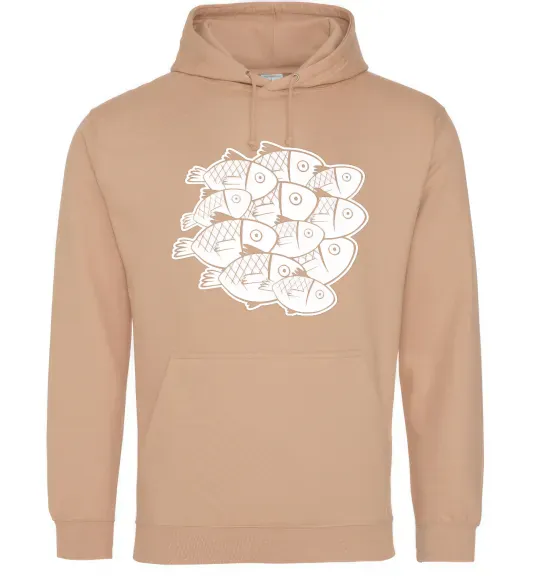 Мужская толстовка (худи) Fishes Песочный фото