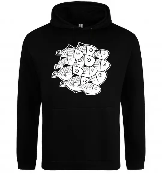 Жіноча толстовка (худі) Fishes Чорний фото