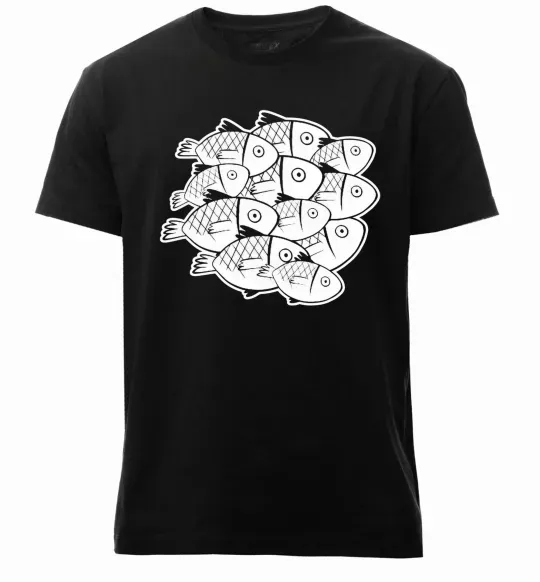 Чоловіча преміум футболка Fishes Чорний фото
