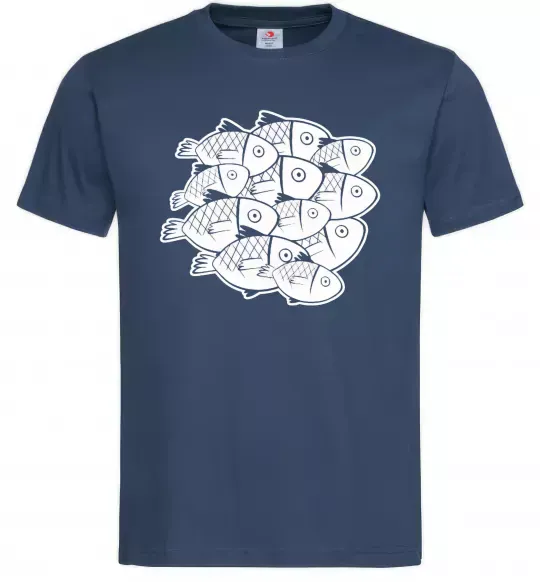 Мужская футболка Fishes Темно-синий фото