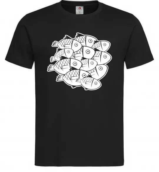 Мужская футболка Fishes Черный фото