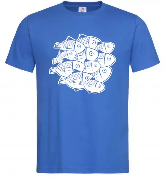 Мужская футболка Fishes Ярко-синий фото
