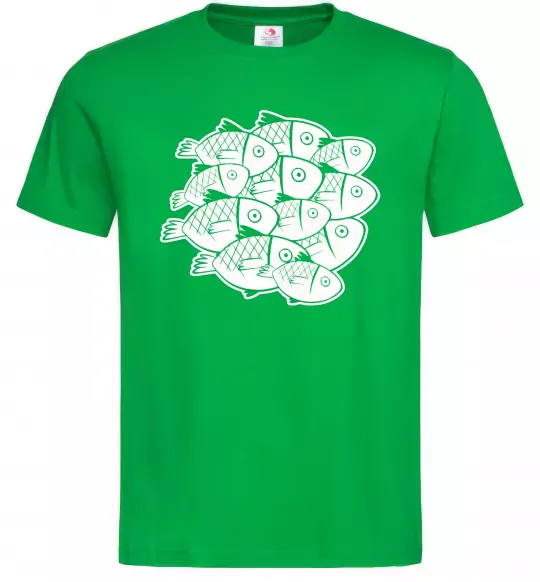 Мужская футболка Fishes Зеленый фото