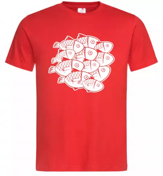 Мужская футболка Fishes Красный фото