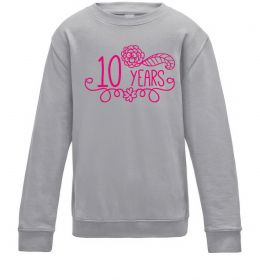 Детский Свитшот 10 years for girl Детский Свитшот 10 years for girl