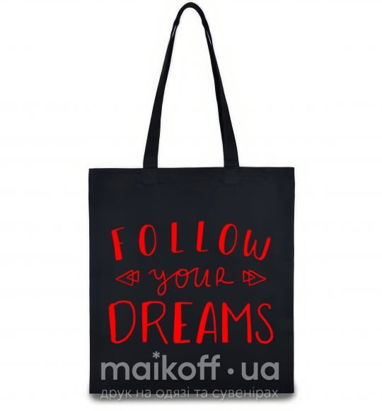 Еко-сумка Follow your dreams Чорний фото