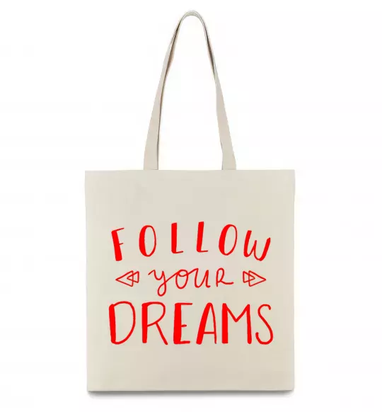 Еко-сумка Follow your dreams Бежевий фото