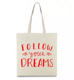 Эко-сумка Stop dreaming start doing Бежевый фото