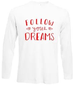 Лонгслив Stop dreaming start doing Белый фото