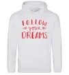Жіноча толстовка (худі) Follow your dreams Сірий меланж Жіноча толстовка (худі) Follow your dreams Сірий меланж фото