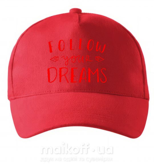 Кепка Follow your dreams Красный фото