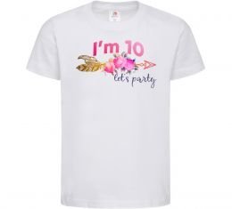 Детская футболка I'm ten let's party