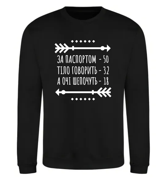 Свитшот За паспортом 50 Черный фото
