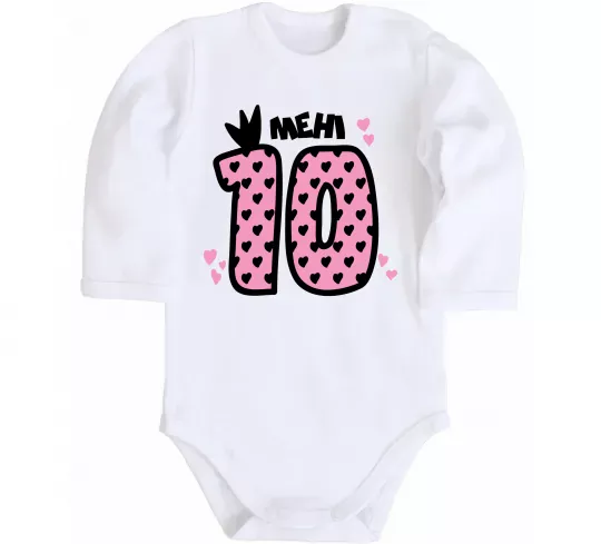 Дитячий бодік Мені 10 Білий фото