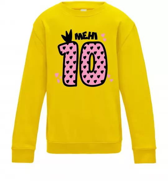 Дитячий світшот Мені 10 Сонячно жовтий фото