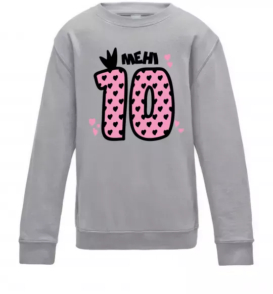 Дитячий світшот Мені 10 Сірий меланж фото