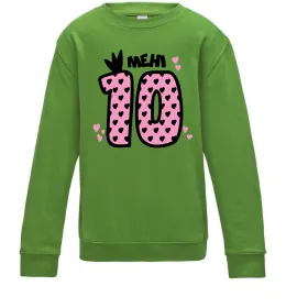 Детский Свитшот Мені 10 Лаймовый фото