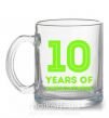 Чашка стеклянная 10 years of awesomeness Прозрачный фото