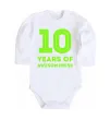 Дитячий бодік 10 years of awesomeness Білий Дитячий бодік 10 years of awesomeness Білий фото