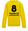 Дитячий світшот 8 years of awesomeness Сонячно жовтий фото