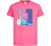 Дитяча футболка Мені 1 рочок динозаврик Яскраво-рожевий фото