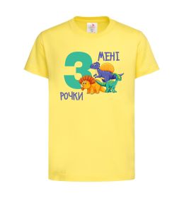 Детская футболка Мені 3 рочки динозаври
